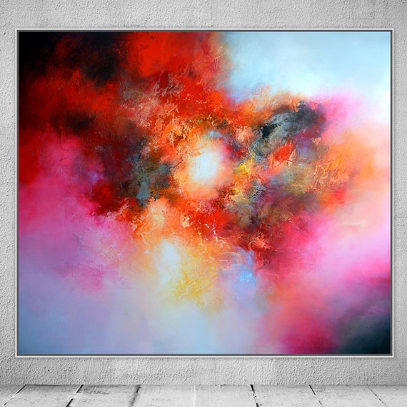Canvas Print Wall Art Picture Expressive handmade painting abstract 120x60