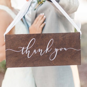 Thank You Wood Sign Wood Thank You Sign Wooden Thank You Sign Wedding Thank You Sign Wooden Wedding Signs Thank You Sign WS-268 image 1