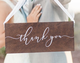 Thank You Wood Sign | Wood Thank You Sign | Wooden Thank You Sign | Wedding Thank You Sign | Wooden Wedding Signs | Thank You Sign - WS-268