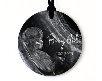 Pregnancy Announcement Ultrasound Gift | Pregnancy Keepsake Grandparent Christmas Ornament | Pregnancy Reveal for Grandparents - SCC-351