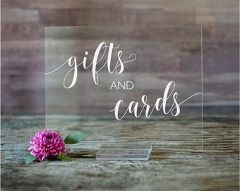 wedding gifts sign Gifts and cards sign acrylic gifts sign wedding wedding sign clear wedding sign