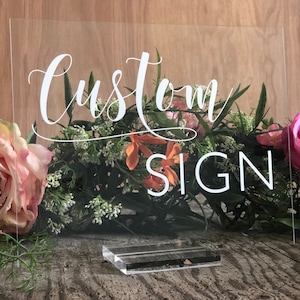 Acrylic Wedding Sign | Custom Acrylic Wedding Sign | Custom Wedding Date Sign | Welcome Wedding Signs | Wedding Welcome Sign - AS-47