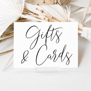 Gifts and Cards sign Modern Acrylic Gifts and Cards Sign Lucite gifts and cards sign Acrylic wedding signs SCC-63 image 1