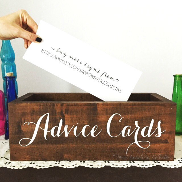 Rustic Wedding Advice Box Wedding Card Box Wedding Card Etsy