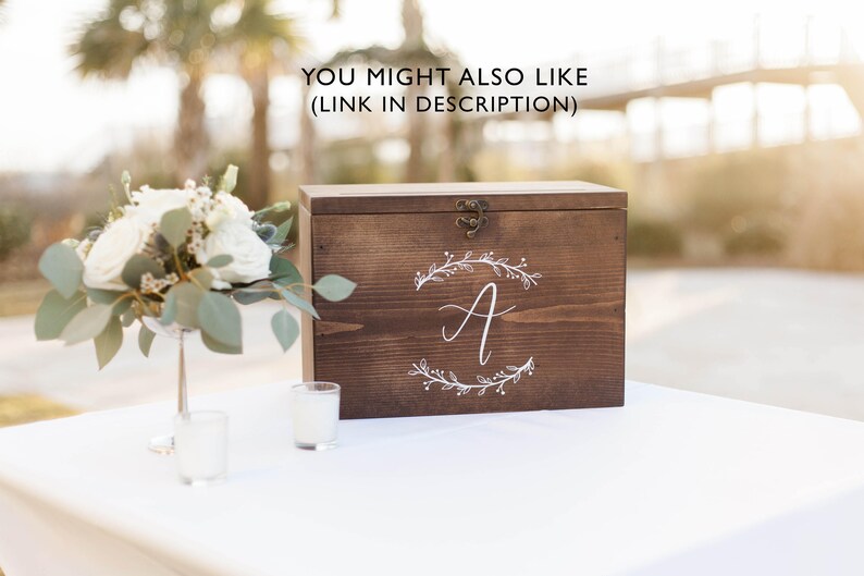 Wedding Card Box Ideas Wedding Card Box With Slot Wood Etsy