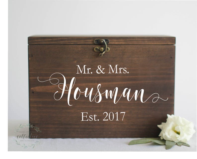 Wedding Card Box Ideas Wedding Card Box With Slot Wood Etsy