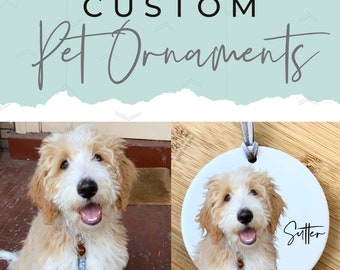 Custom Pet Ornament  | Dog Christmas Ornament | Custom Dog Christmas Ornament for Dog Lover - SCC-160