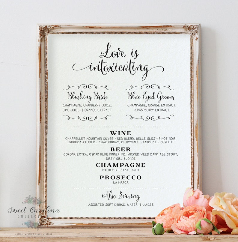 Signature Tail Printable Drink Sign Diy Signature Tail Printable Drink Sign Diy Image