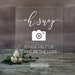 Acrylic Hashtag Sign Help Us Capture the Love Social Media Clear Glass Look Acrylic Wedding Sign | Tag Your Photos Calligraphy Hashtag AS-40 