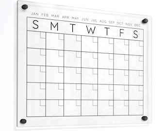 Acrylic Calendar | Acrylic Dry Erase Wall Calendar | Monthly Acrylic Calendar - SCC-333