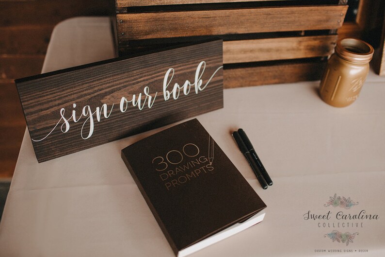 Wooden Wedding Guestbook Sign Wooden Wedding Signs Wedding Sign In Sign WS-234 Sign Our Guestbook Signs Wooden Sign Our Book Sign