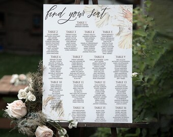 Acrylic Seating Chart | White Acrylic Wedding Seating Sign | Wedding Seating Plan | Seating Charts | Acrylic Signs | Wedding Sign SCC-369