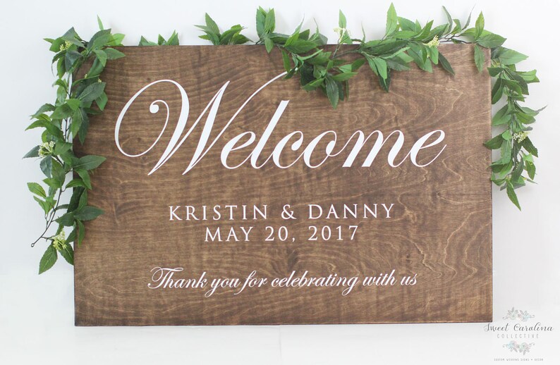 Large Wedding Sign Wedding Decor WS-252 Thank You Sign Wedding Welcome Sign Rustic Wedding