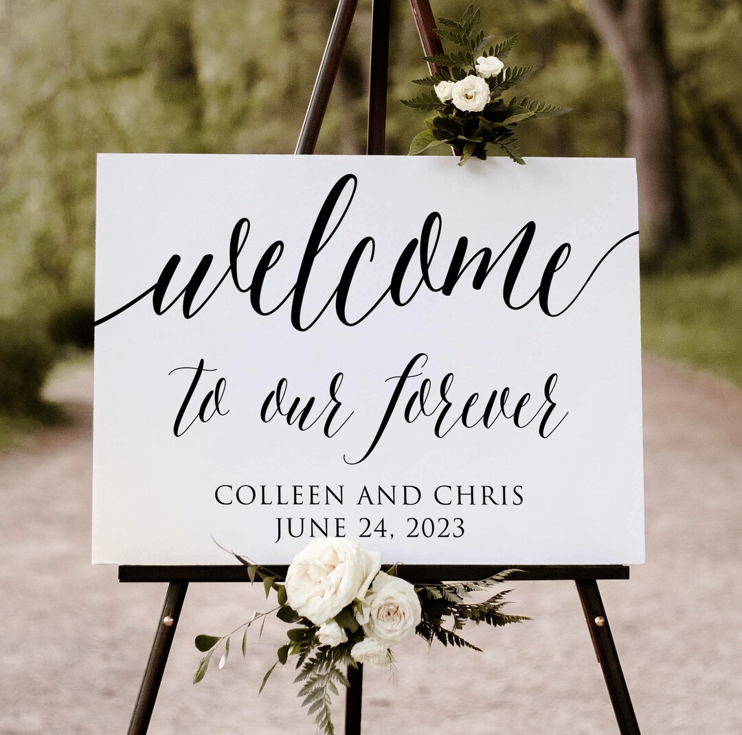 Acrylic Wedding Sign Personalized With Names & Date Etsy