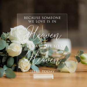 Memory Table Sign for Wedding | In Loving Memory Sign for Wedding on Acrylic | Acrylic Wedding Memory Sign - SCC-360