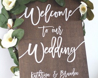 Wedding Welcome Sign | Wedding Signs | Wood Wedding Sign | Wooden Wedding Signs | Wood |  Rustic Wood Wedding Sign - WS-249