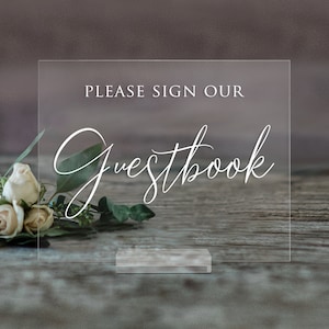 Guestbook Acrylic Wedding Sign | Wedding Guestbook | Acrylic Wedding Sign | Acrylic Guestbook Sign| Arch Wedding Guestbook Sign - SCC-3