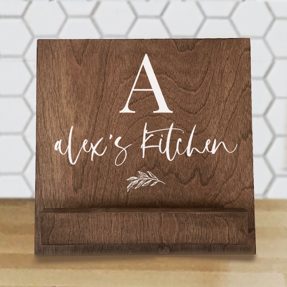 Kitchen Cookbook Stand With Cover Etsy