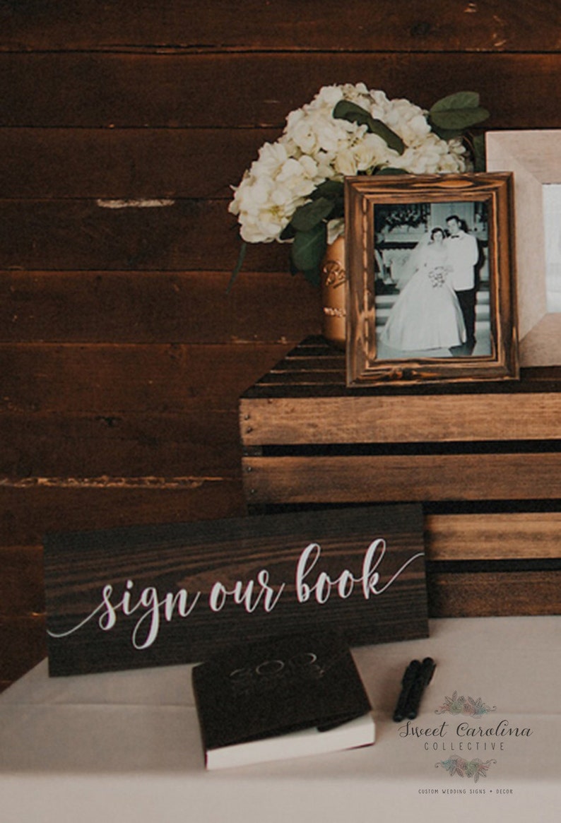 Wooden Wedding Guestbook Sign Wooden Wedding Signs Wedding Sign In Sign WS-234 Sign Our Guestbook Signs Wooden Sign Our Book Sign