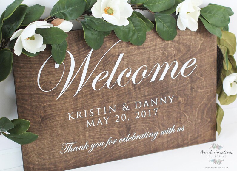 Large Wedding Sign Wedding Decor WS-252 Thank You Sign Wedding Welcome Sign Rustic Wedding