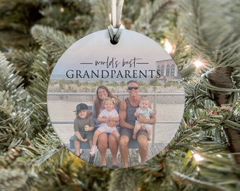 Grandparent Gift | Keepsake Grandparent Christmas Ornament | Pregnancy Reveal for Grandparents - SCC-350