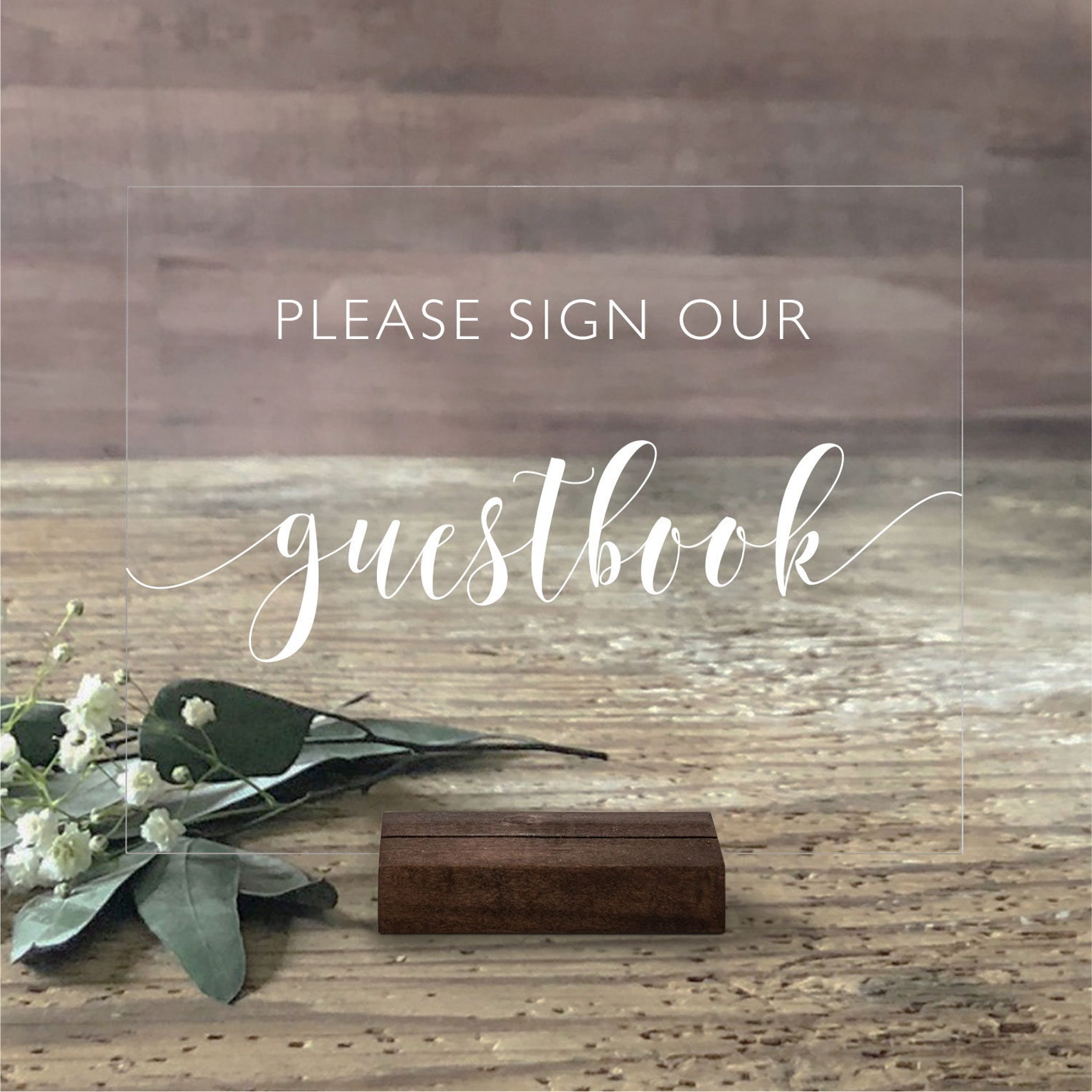 Please Sign Our Guestbook Acrylic Sign Guest Book Sign - Etsy