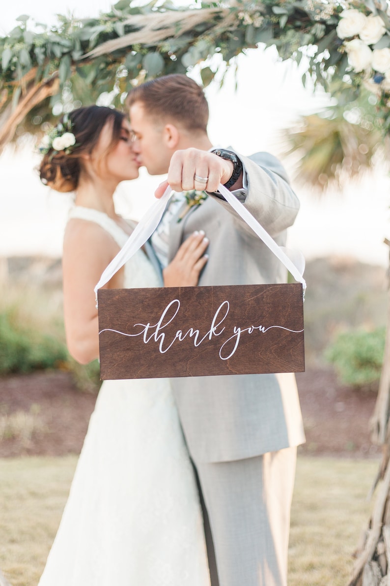 Thank You Wood Sign Wood Thank You Sign Wooden Thank You Sign Wedding Thank You Sign Wooden Wedding Signs Thank You Sign WS-268 image 1