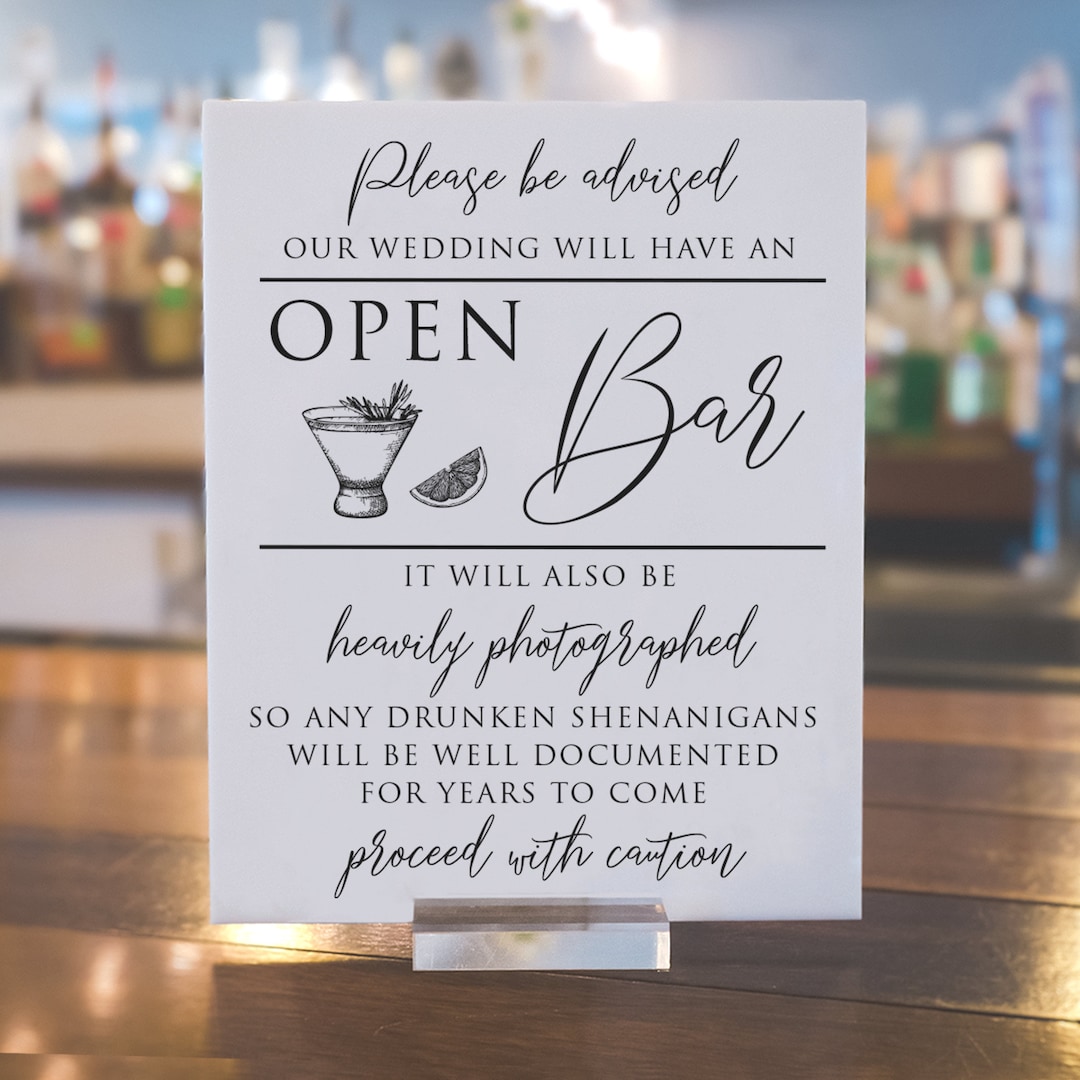 Wedding Open Bar Sign Wedding Drinks Sign Drinks Are On Us Open Bar wedding-open-bar-sign-wedding-drinks-sign-drinks-are-on-us-open-bar