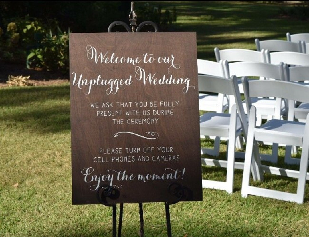 Unplugged Wedding Sign, Unplugged Ceremony Sign, No Cell Phone Sign