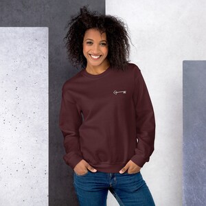 Uniseks sweatshirt met geborduurd skelet