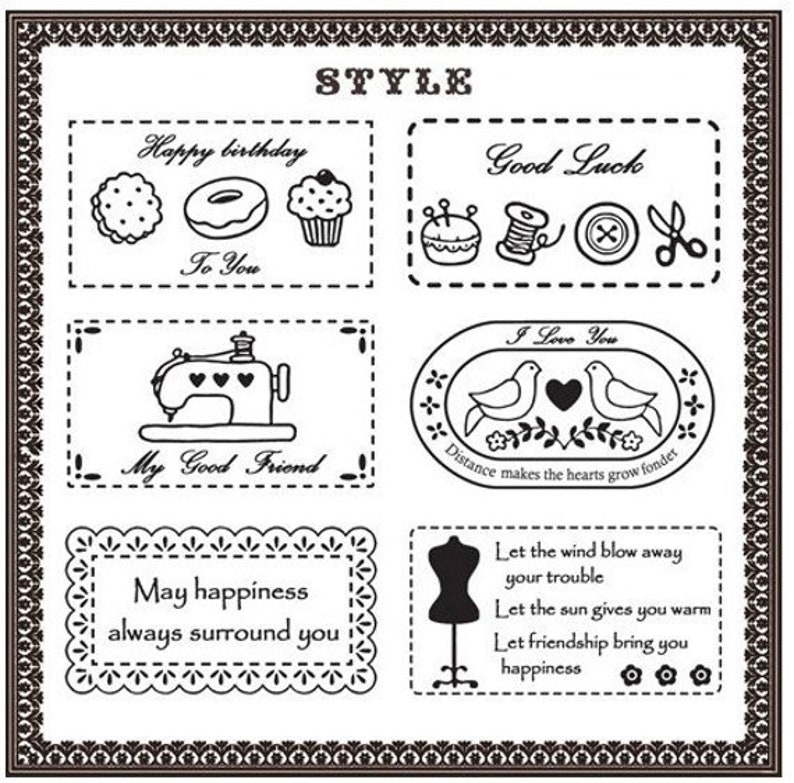 Antique Wooden Stamp Set Square Drawer Stamp \u2013 WF00500 Filofax Rubber Stamp Set With Box Planner Stamps
