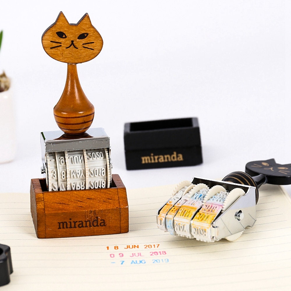 Stationery Date Stamp Rubber Stamp Journal Stamps Planner Etsy