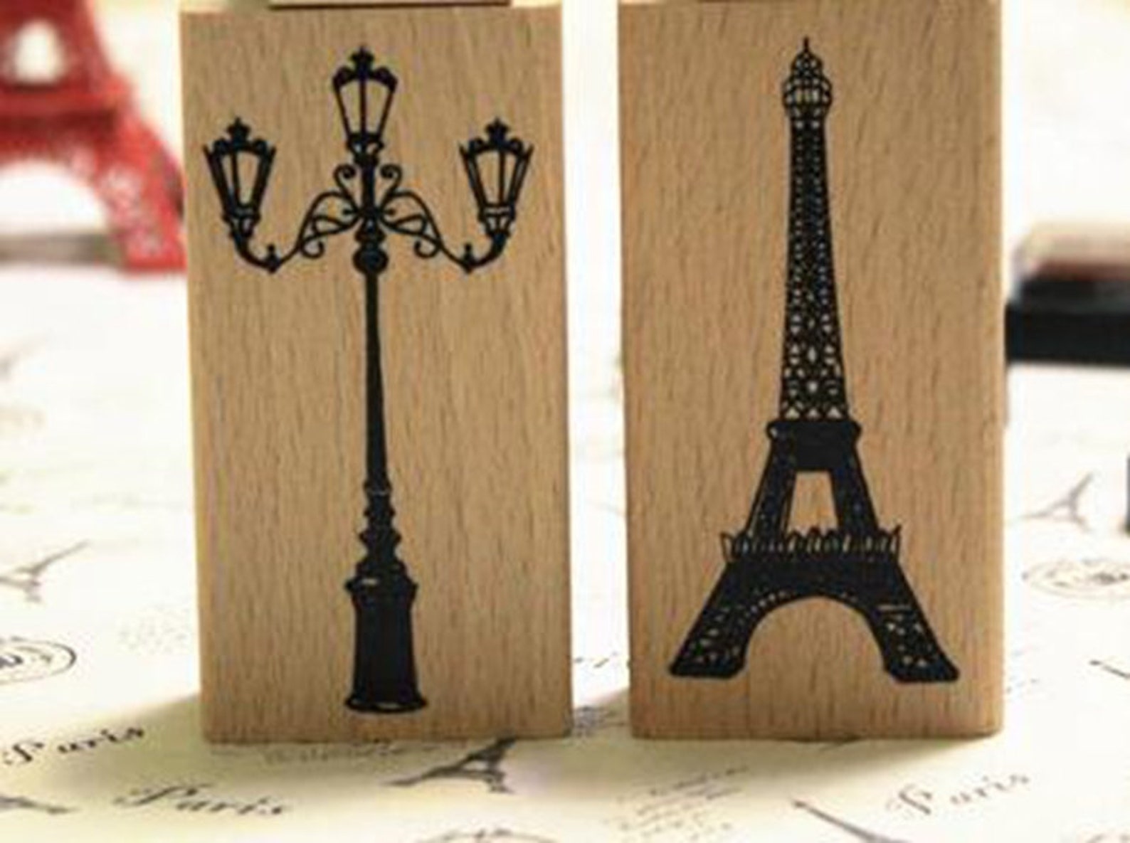 Card Making Stamps Scrapbooking Wooden Rubber Stamp Set Etsy