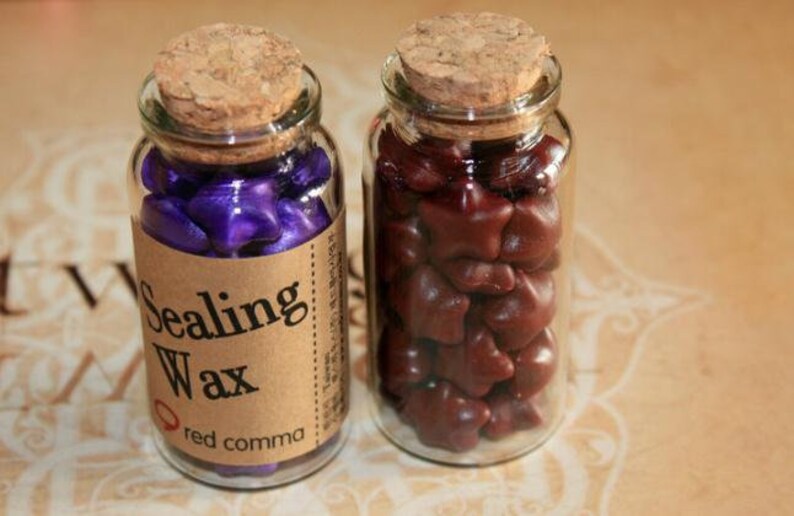 Stamp Wax For Invitation Seal Purple WSW007 2 Bottle Of 60 pcs Sealing Wax Wine red Seal Wax