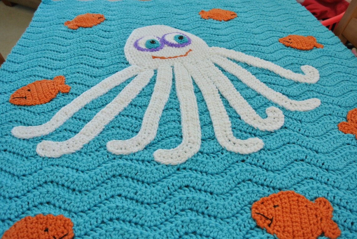 Octopus Blanket Etsy