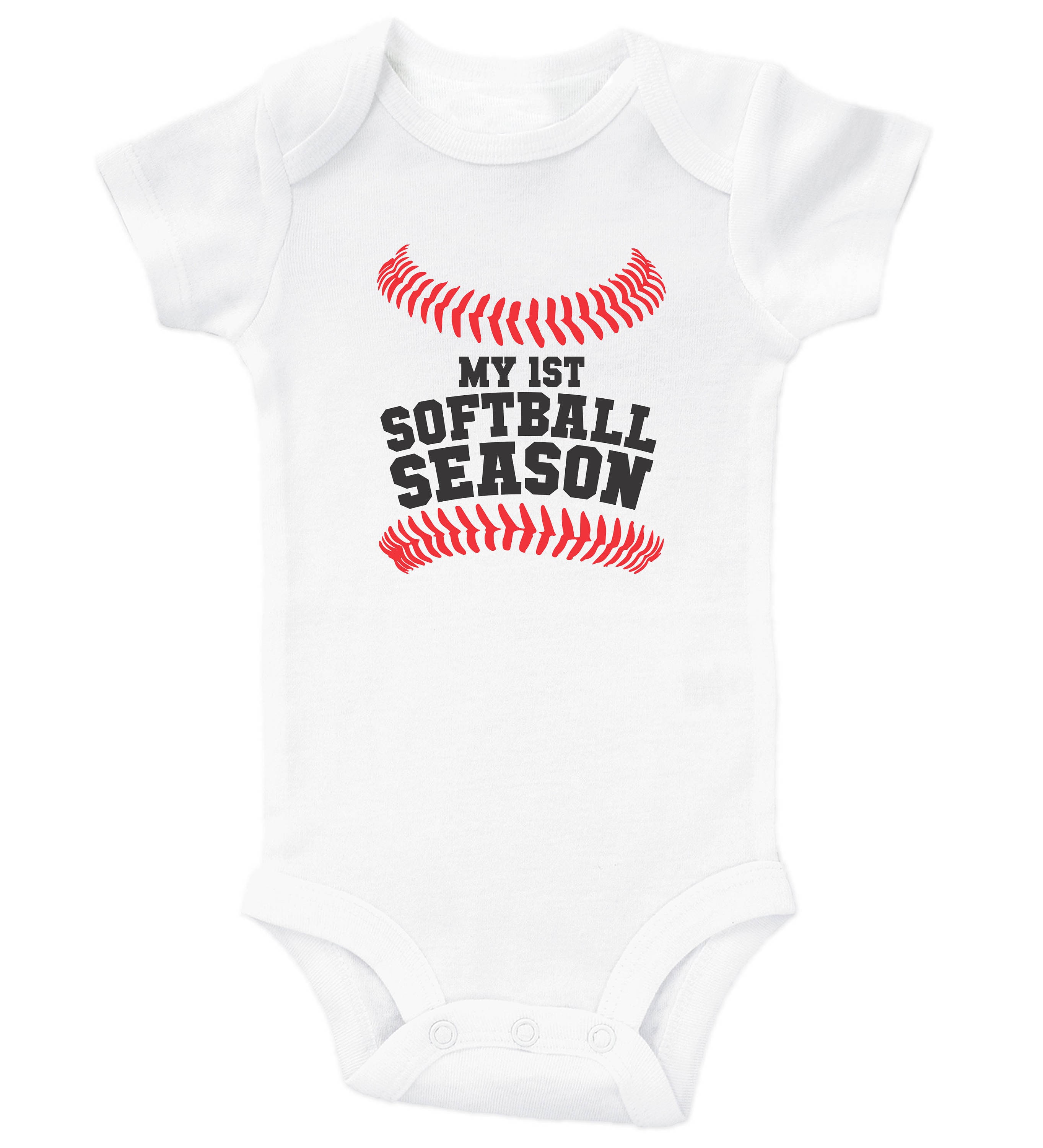 Baby Softball Onesie My 1st Softball Season Softball Baby Etsy