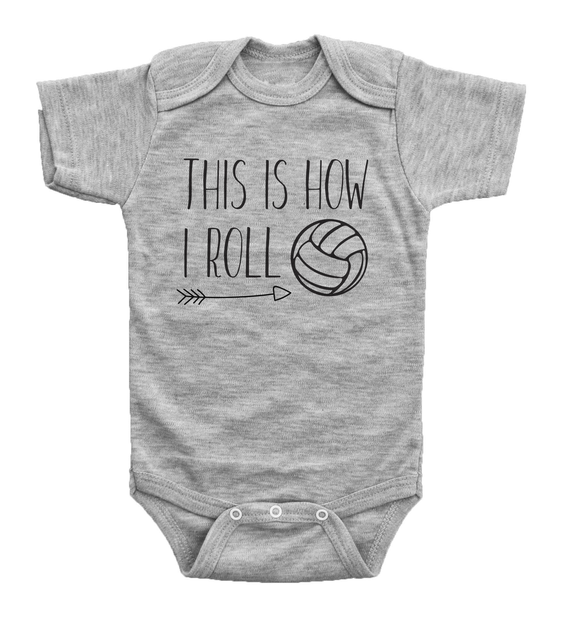 Volleyball Baby Onesie / This Is How I Roll / Funny Volleyball Etsy