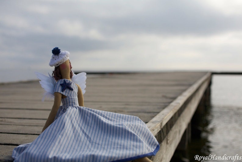 Tilda Angel Doll Princess Vintage Handicrafts Sailor's Girlfriend Navy image 1