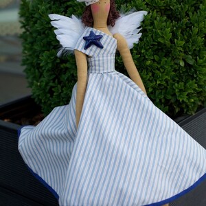 Tilda Angel Doll Princess Vintage Handicrafts Sailor's Girlfriend Navy image 5