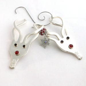 Rudolph Ornament Fork Reindeer Deer Vintage Silverware Art Upcycled Flatware Christmas  Holiday Tree Decor Kitsch Anthropomorphic Woodland