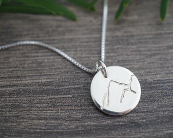 Silver Mountain Necklace - Outdoor Jewelry - Gifts Under 40 - Hiker Gift - Sterling Silver Necklace - Pacific Northwest