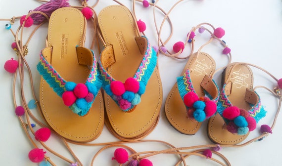 20% OFF Matching Mommy Daughter Sandals Bohemian Sandals | Etsy