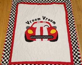 Racecar Crib Baby Boy Speedway Crib Toddler Bedding Race Cars Etsy