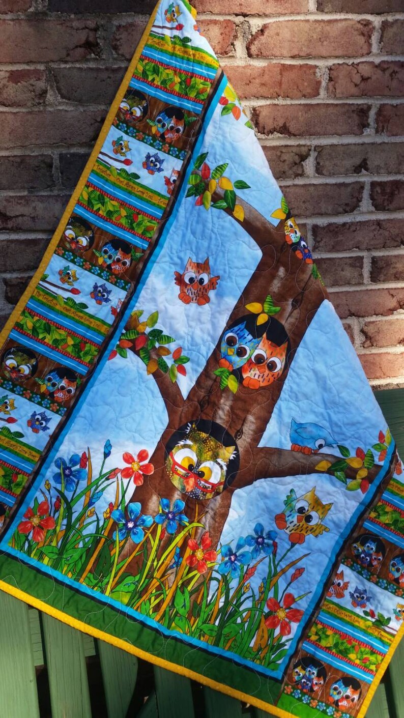 Woodland Nursery Owl Boy Crib Bedding Quilt Nursery Etsy