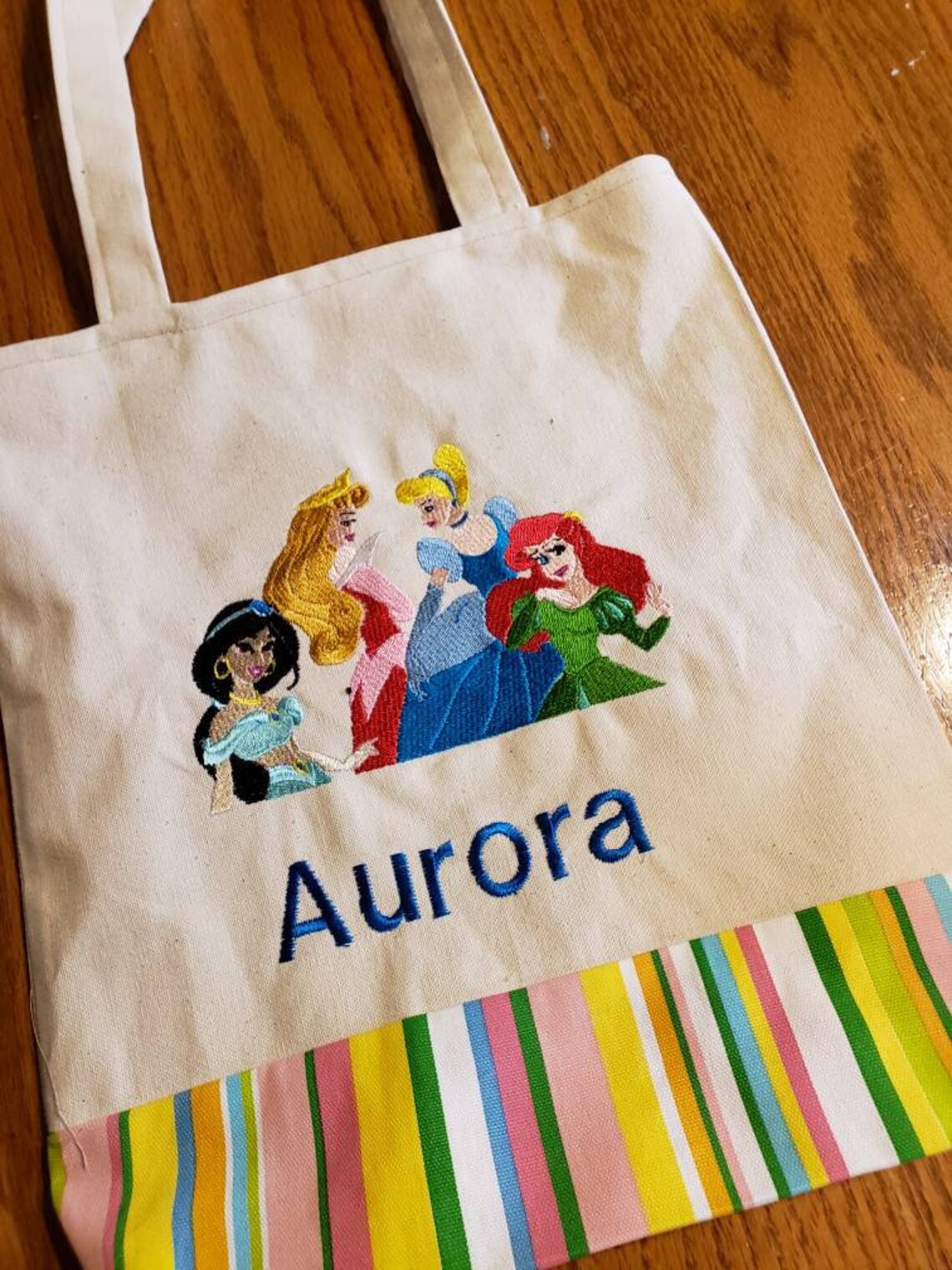 Medium Personalized Princess Tote Bag Princess Girl Tote Bag | Etsy