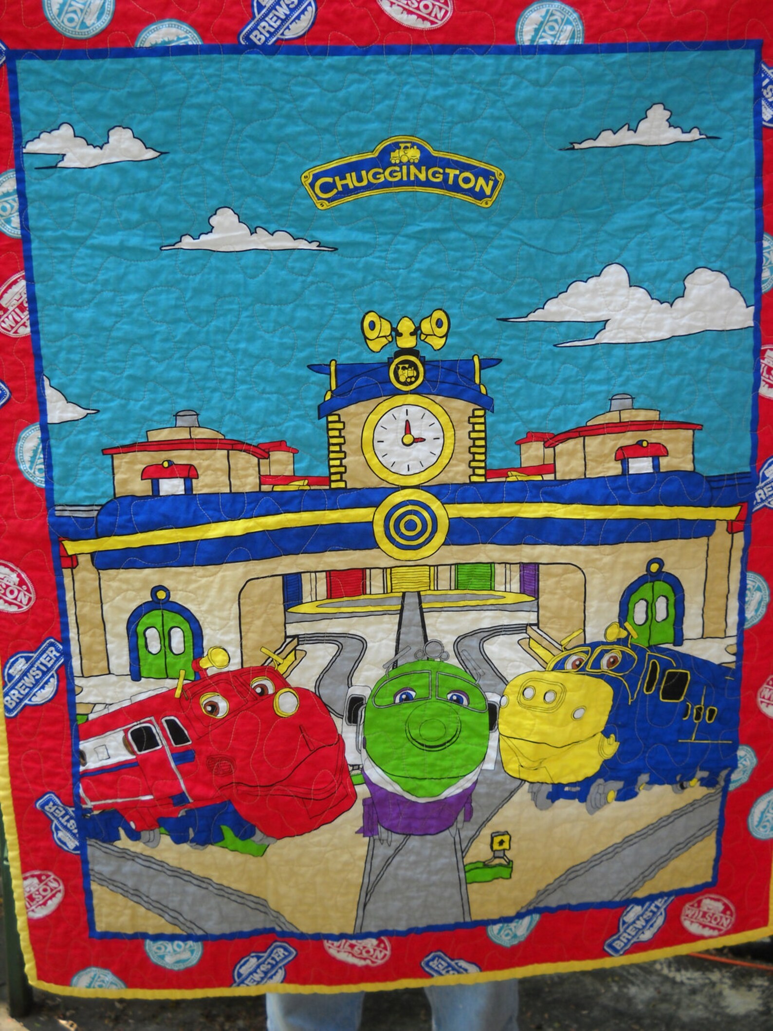 Baby Boy Train Crib Quilt Train Toddler Quilt Train Nursery Etsy