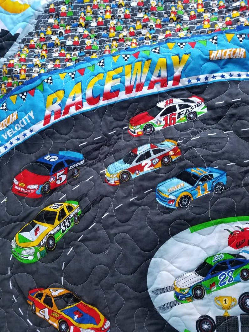 Racecar Nursery Racing Crib Quilt Crib Toddler Cot Nascar Etsy