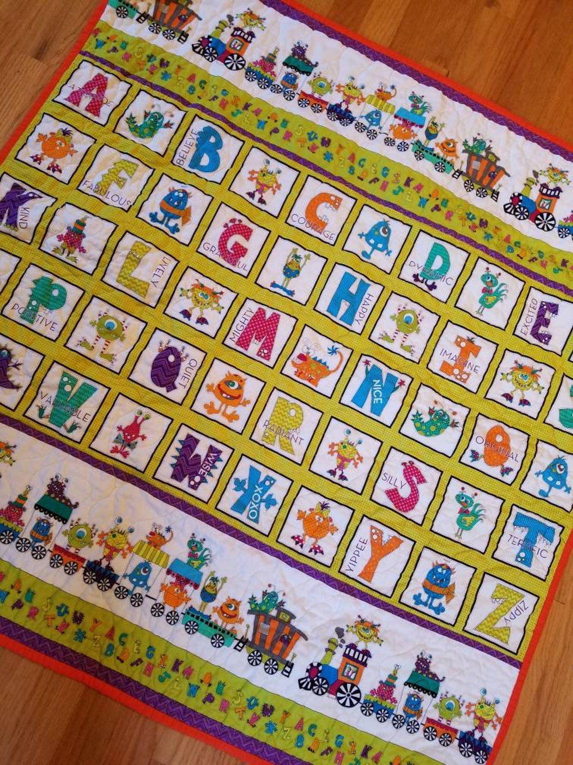 Monster Crib Bedding Monster Playmat Bright Colors Modern Etsy