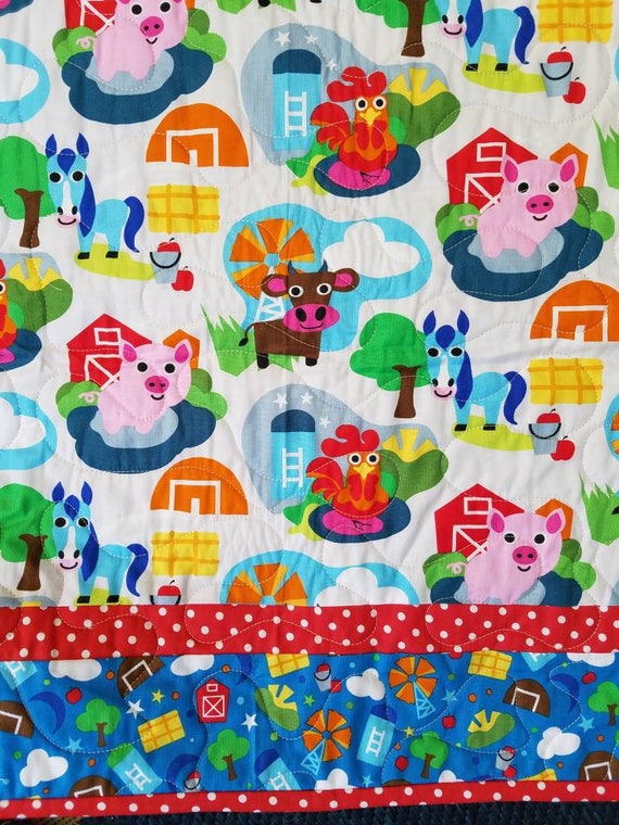 Farm Theme Crib Farm Animals Nursery Bedding Gender Neutral Etsy