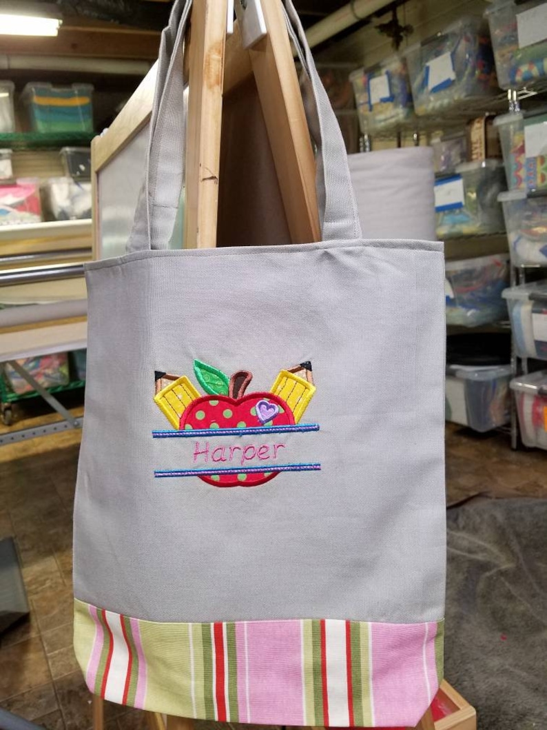 Birthday Reversible Bag Preschool Tote Tote Bag for Kids Personalized Kids Tote Bag Kindergarten Tote Canvas Tote Bag School Tote